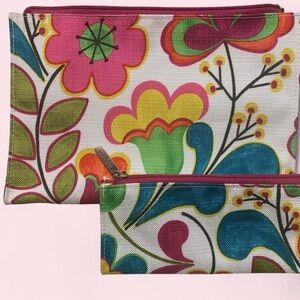 Floral Clinique Print Pouch Set